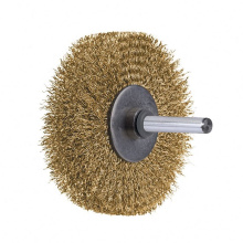 Advanced Crimped Brassl Wire  Wheel Brush for Deburring and Polishing with Shank